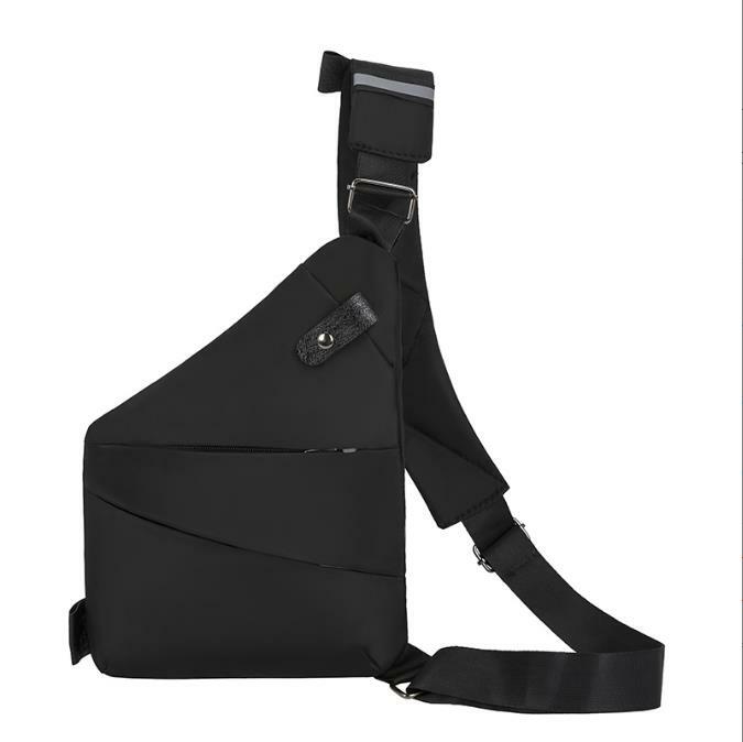 Men’s Anti Theft Travel Shoulder Bag - Waterproof Portable Chest Sling Pocket Bag