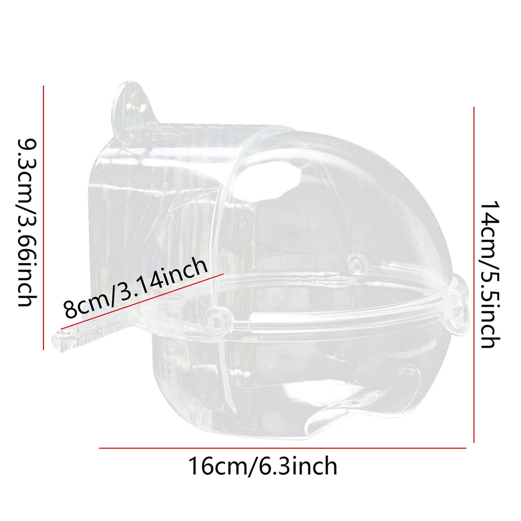 Round Hanging Bird Bath Tub for Cage – Plastic Parrot Bird Bath Bowl for Small Birds