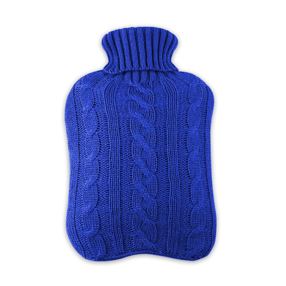 4 Pack Knitted Hot Water Bottle Covers for 2L Bottles – Soft Removable Sweater Cover Only