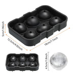 Large Silicone Ice Cube Tray with Sphere and Cube Mould – Big Ice Ball Maker for Whiskey, Cocktails and DIY Drinks