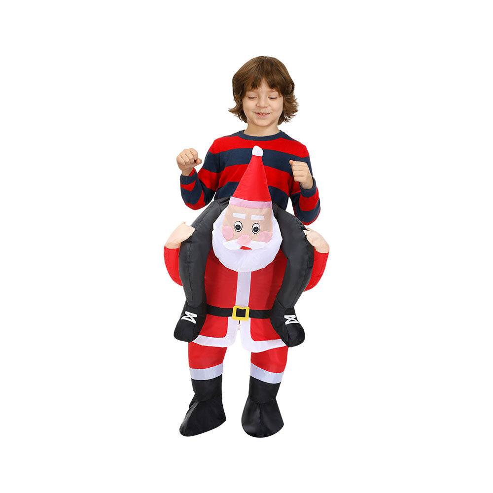Riding Santa Inflatable Costume Suit Christmas Cosplay Party Decor Adult Kids OD