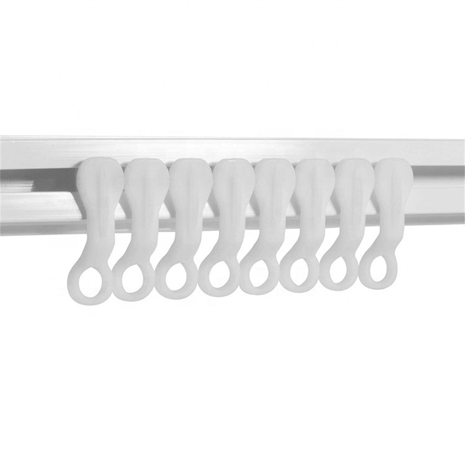500PCS Curtain Glide Hooks 28mm - Plastic Rail Runner Rings for Curtains and Drapes