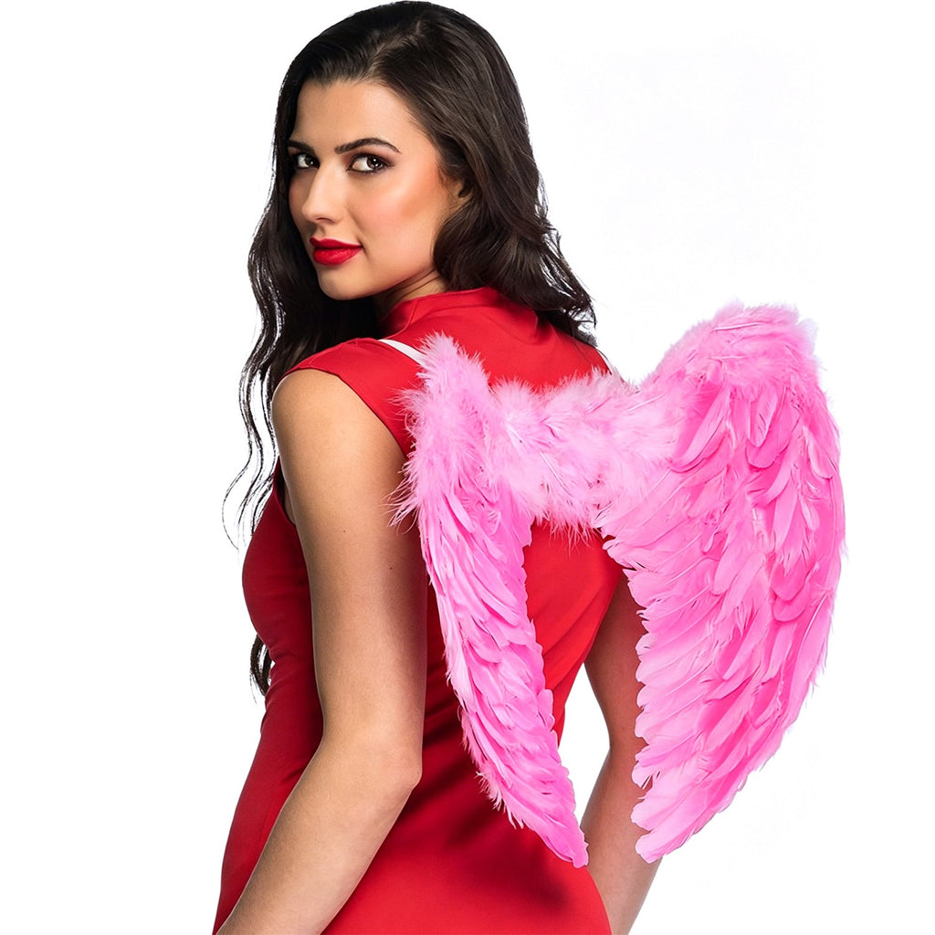 Pink Feather Angel Fairy Wings Kids Fancy Costume Props Masquerade Halloween AU