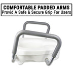 Adjustable Elevated Toilet Seat with Support Arms | Portable Bathroom Safety Aid for Elderly & Disabled