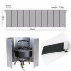 30 Plate Aluminum Alloy Camping Stove Wind Shield | Foldable BBQ Cooker Windscreen