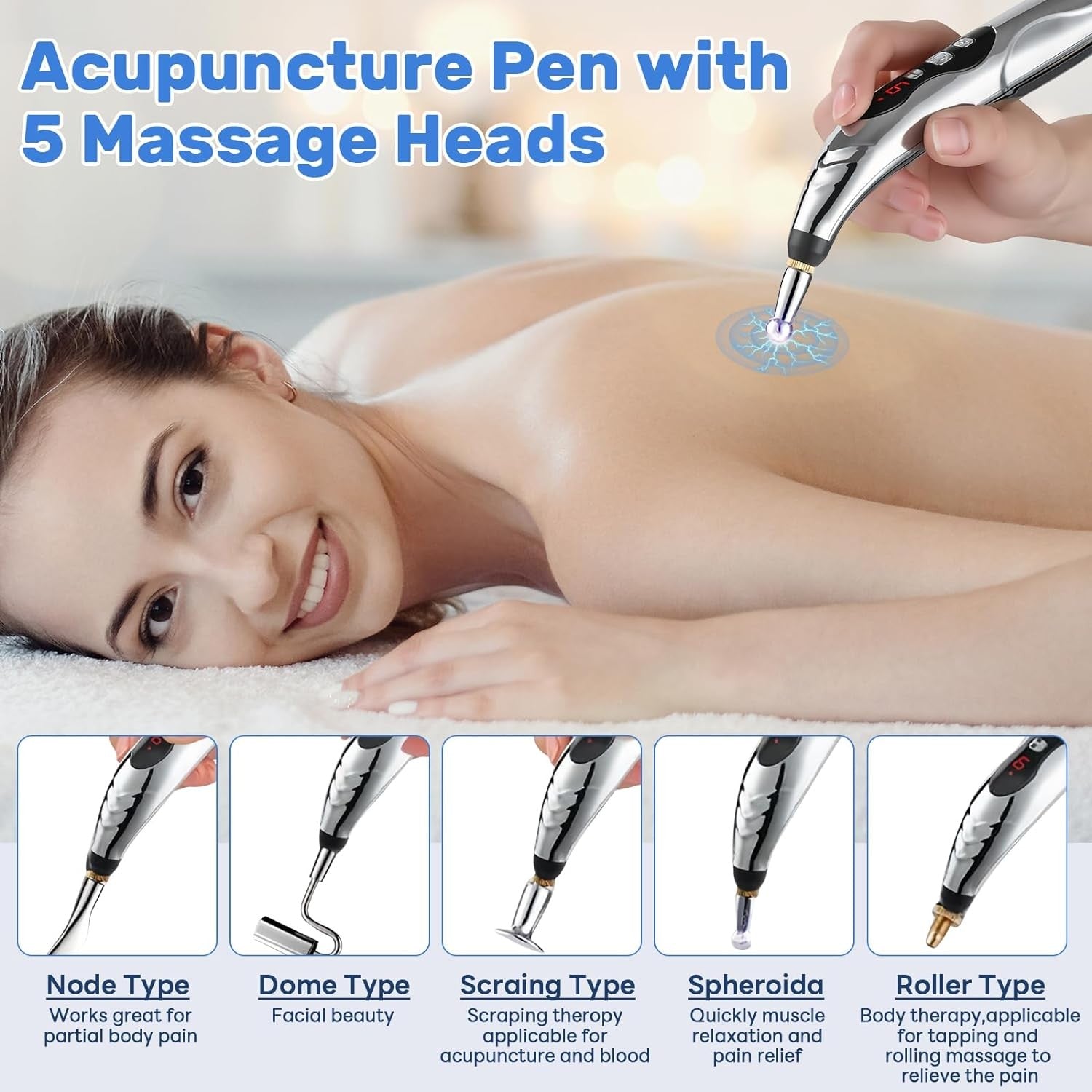Electronic Acupuncture Massage Pen Pulse Therapy Pain Relief Acupoint Meridian Massager