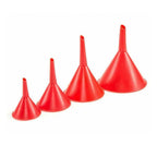 8pcs Plastic Funnel Set Red | Multi Size Kitchen Funnel for Liquid Oil Water Transfer