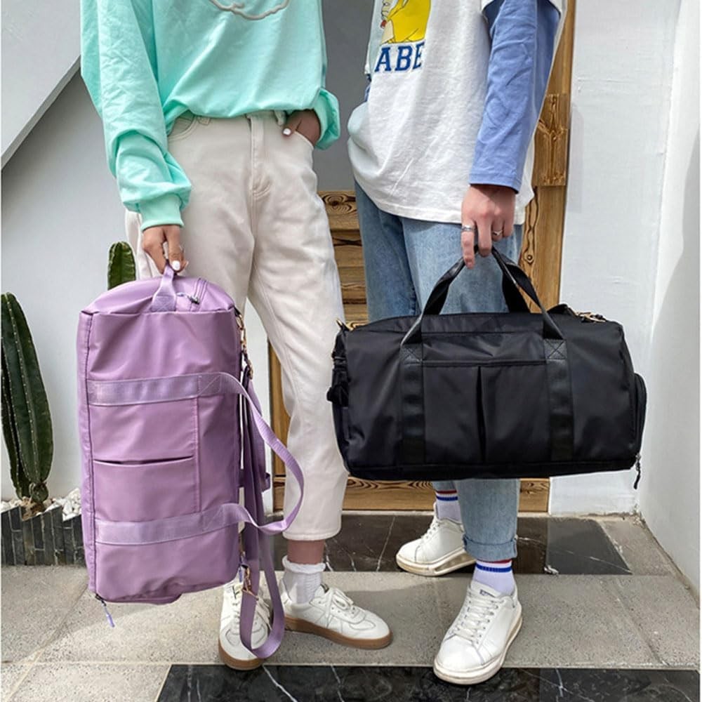 Large Travel Storage Gym Weekender Duffle Bag - Carry On Shoulder Sports Bag with Shoe Compartment