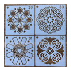 72PCS Mandala Painting Stencils DIY Drawing Templates Craft Scrapbooking Tool