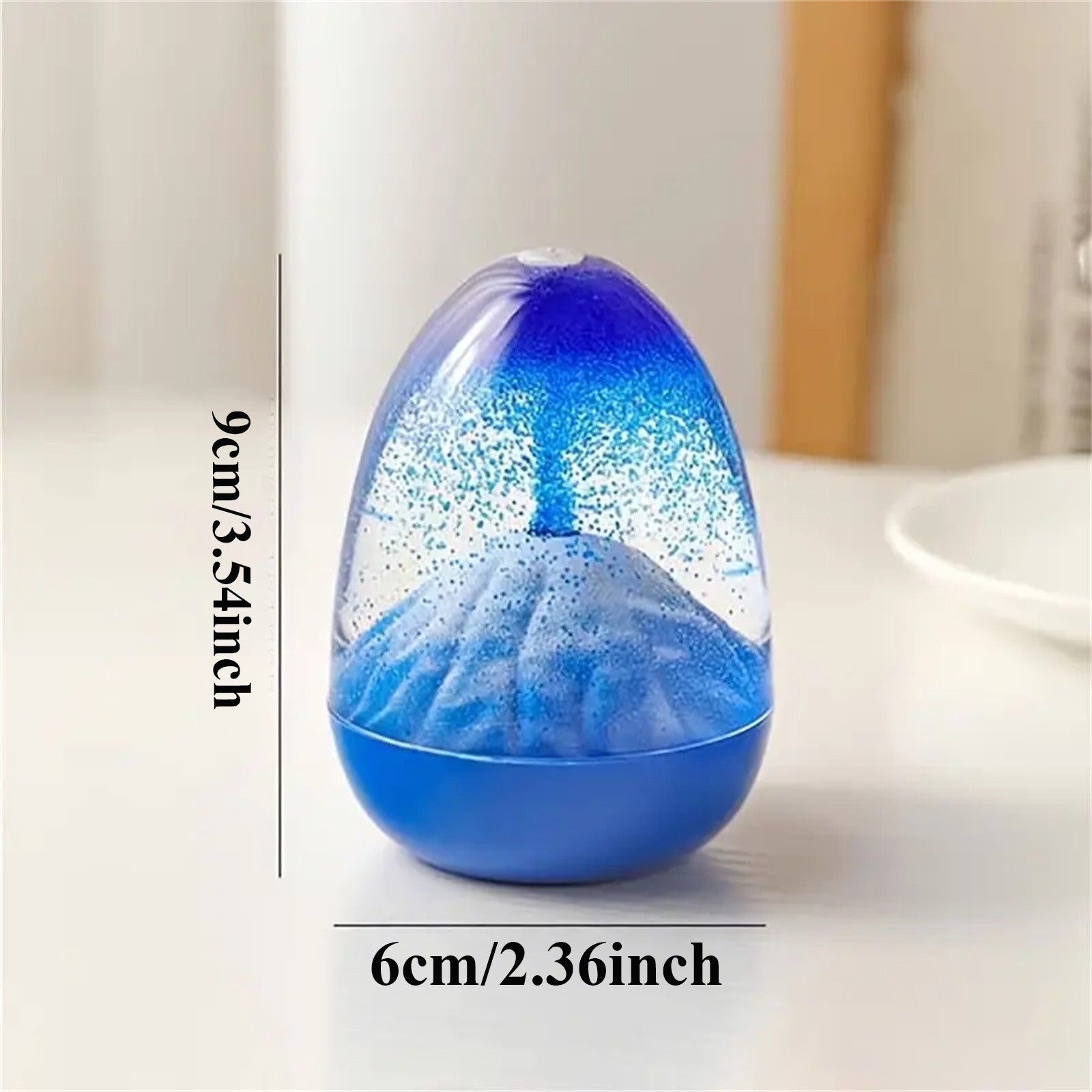 2PCS Volcano Liquid Hourglass Sensory Timer Calming Sandglass Desktop Decor