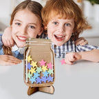 Wooden Star Reward Jar Classroom Behaviour Reward System with 25 Stars