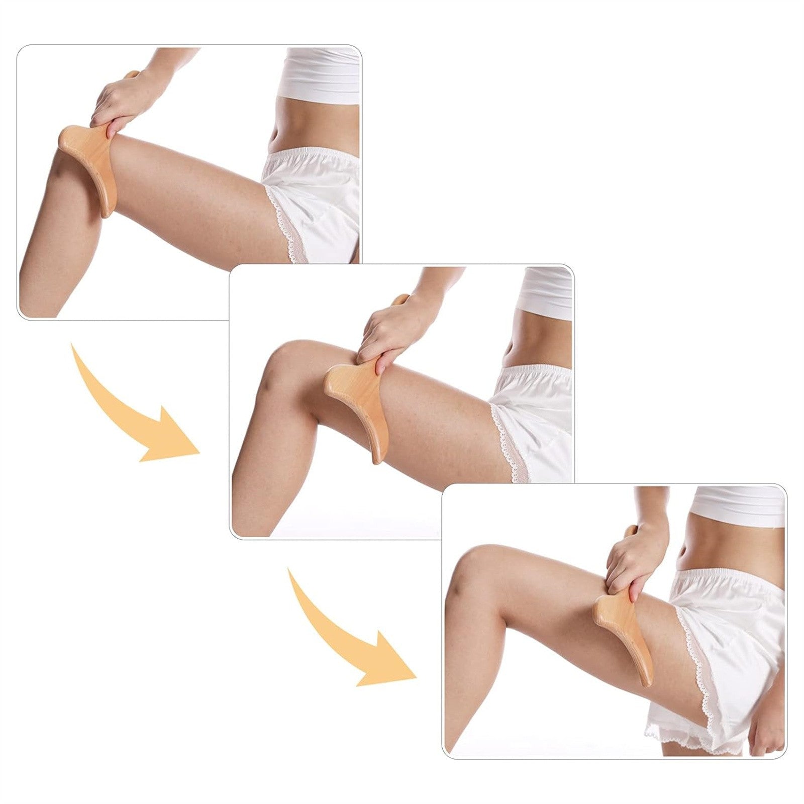 2pcs Beechwood Massage Scraping Board | Wooden Gua Sha Body Massager Tool