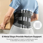 Lifting a box while wearing the back brace