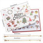 Charm bracelet advent calendar box 23 x 17 cm with 16 cm and 21 cm bracelets