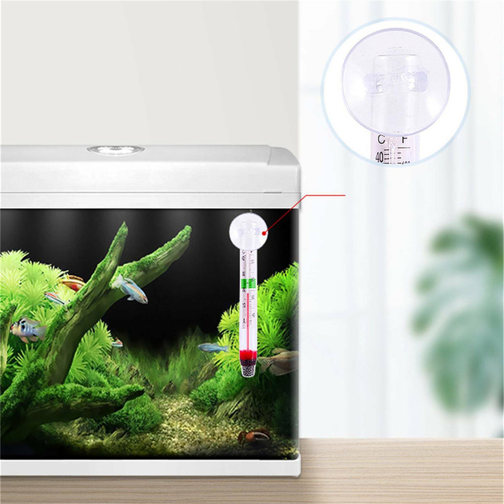 5PCS Aquarium Thermometer Glass Fish Tank Temperature Meter with Suction Cup