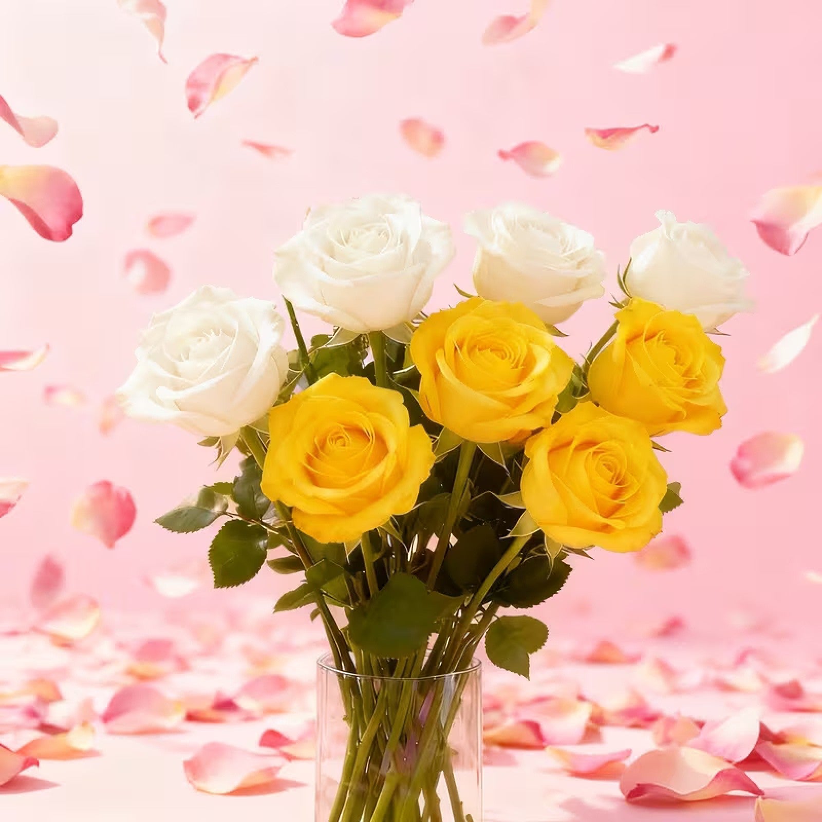 20pcs Artificial Rose Flowers Silk Long Stem Fake Roses Wedding Home Decor