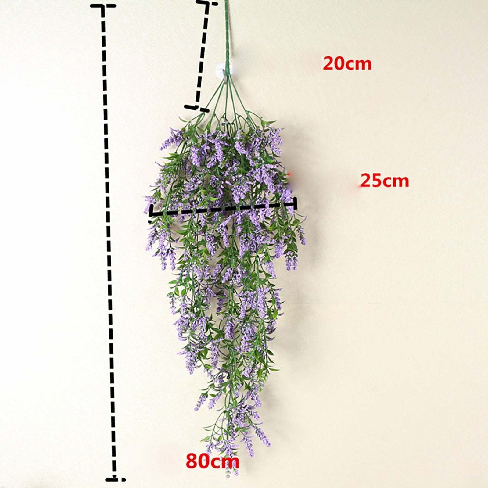 4PCS Artificial Hanging Lavender Plants Faux Vine Flowers Home Wedding Decor