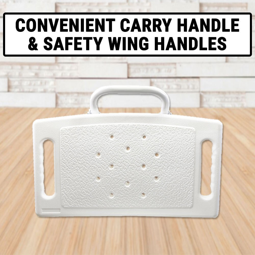 Foldable Steel Shower Chair with Handle | Anti-Slip Bath Stool for Elderly & Disabled | Portable Bathroom Safety Seat