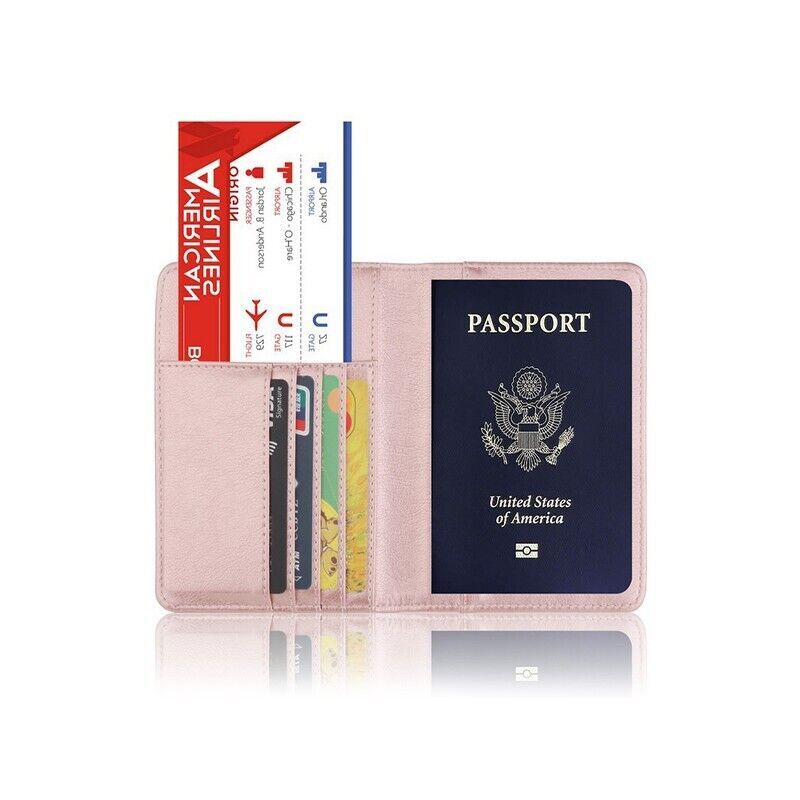 Slim RFID Blocking Passport Holder Wallet – Travel ID Card Organizer (AU Design)
