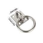 4PCS Stainless Steel 304 Pad Eye Plate Square Eyelet Marine Shade Sail Mounting Kit