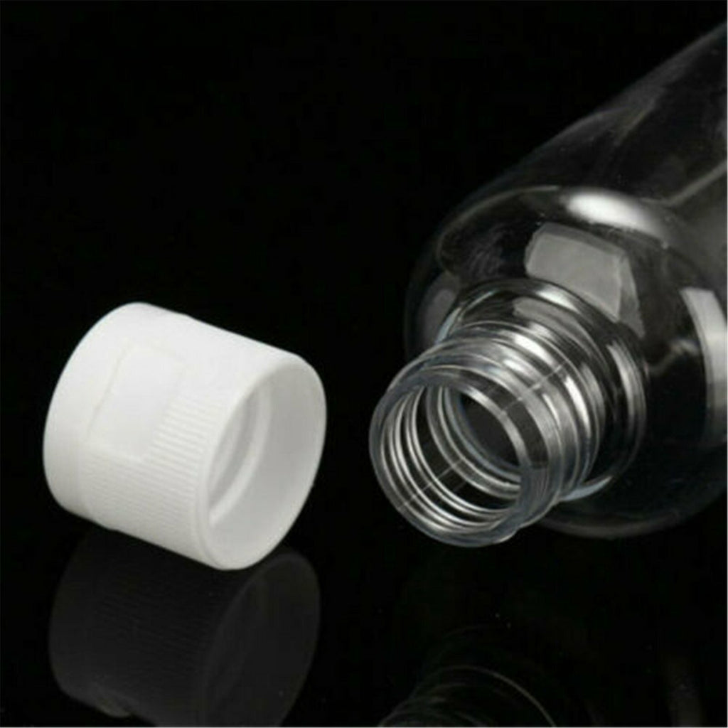 10pcs 50ml Refillable Travel Bottles | Clear PET Squeeze Cosmetic Lotion Containers