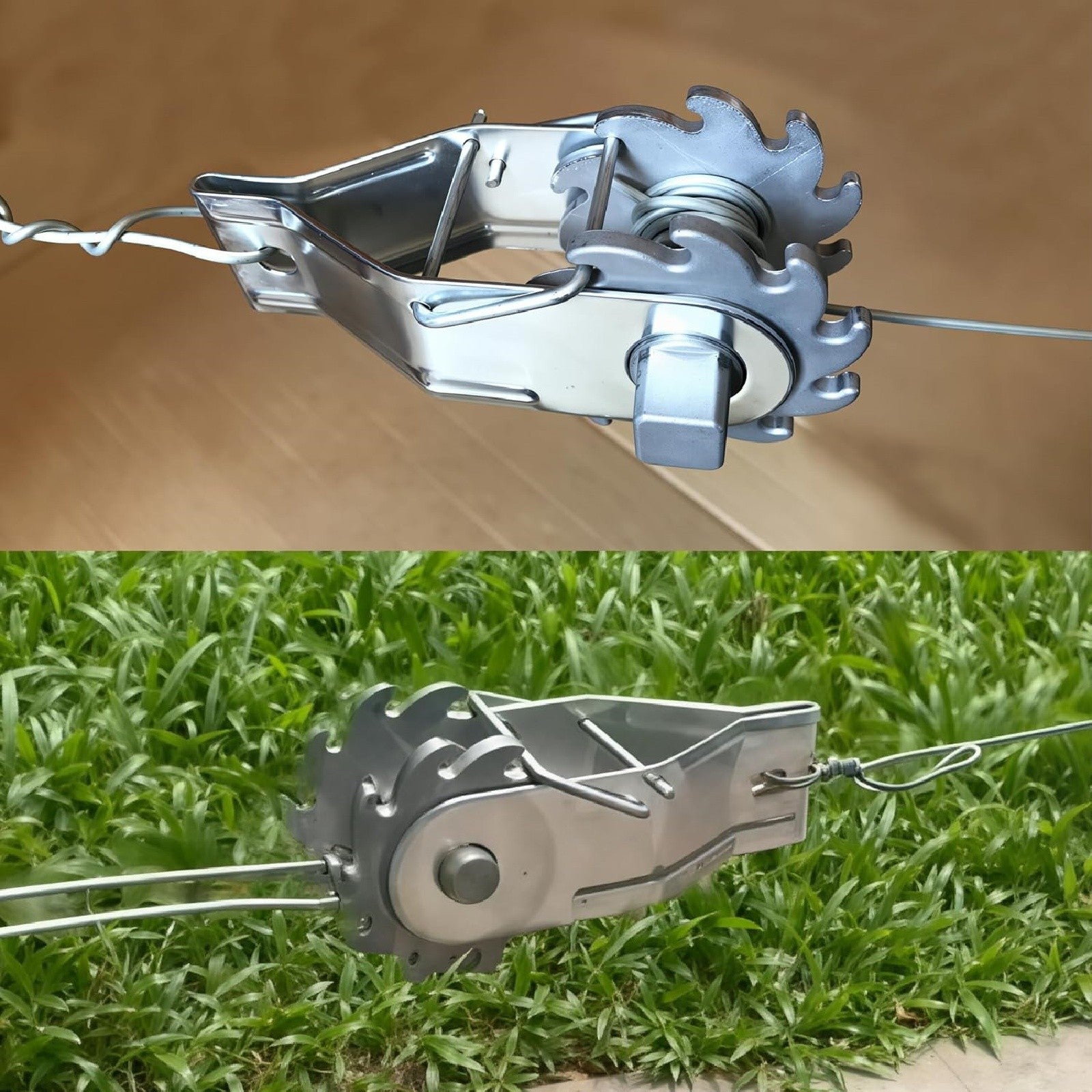 2pcs Inline Ratchet Wire Strainer Fence Tensioner | Heavy Duty Galvanised Wire Tightener