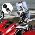 2pcs Motorcycle Mirror Mount Base 10mm | 1" Ball Adapter for GPS & Phone Holders