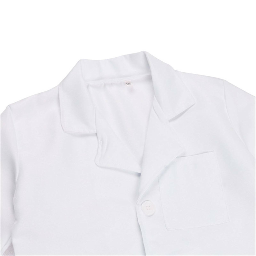 Kids White Lab Coat Doctor Scientist Fancy Dress Costume Boys Girls Book Week
