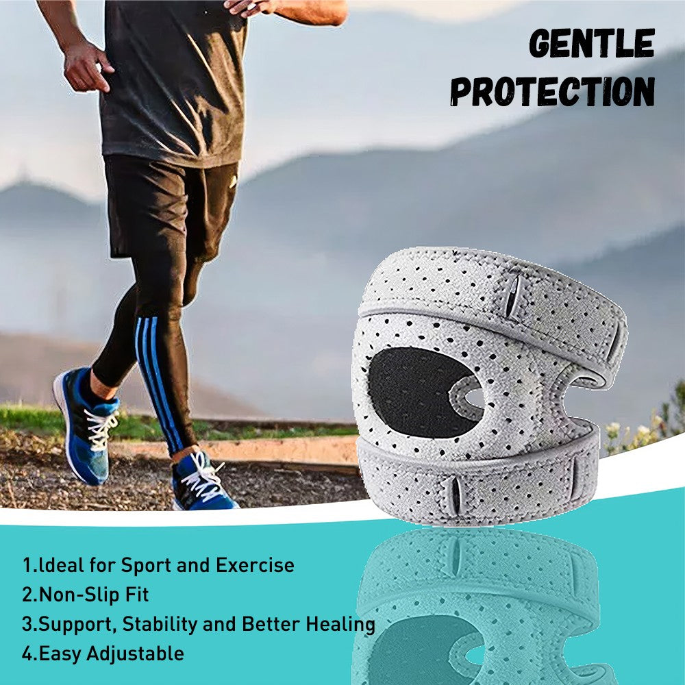 2 Pack Knee Brace Support with Gel Pad and Side Stabilizers – Adjustable Knee Sleeve for Sports and Joint Pain Relief