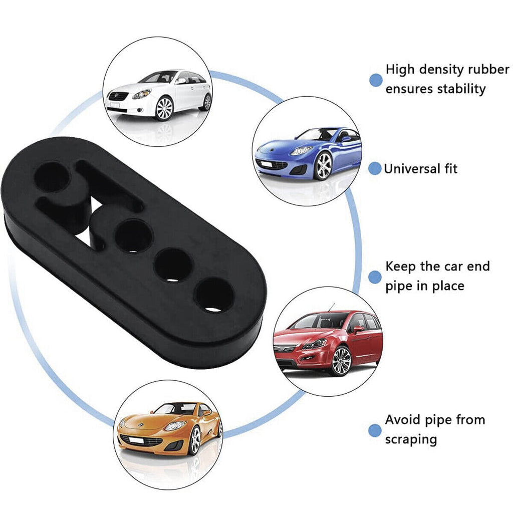 2PCS Exhaust Mount Repair Hanger Heavy Duty Rubber Replacement Universal Bracket