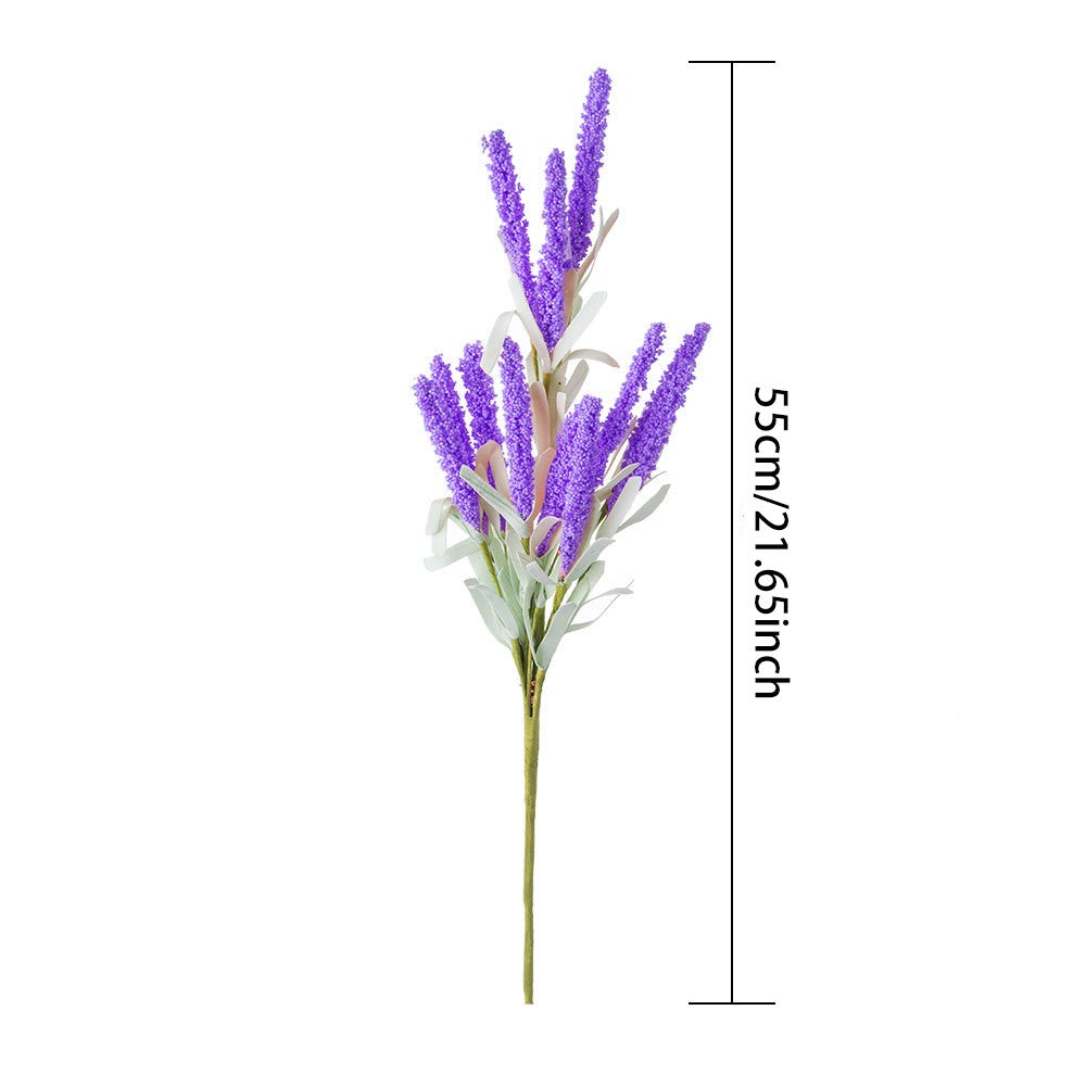 10PCS 12 Head Artificial Lavender Bouquet - Purple Fake Flowers for Wedding and Home Decor