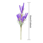 10PCS 12 Head Artificial Lavender Bouquet - Purple Fake Flowers for Wedding and Home Decor