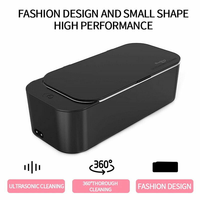 Ultrasonic Cleaner 450ml Sonic Wave Cleaning Machine for Jewelry Glasses Watch Stainless Steel Tank