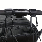 2PCS Metal Pram Hooks - PU Stroller Bag Hangers for Diaper Bags & Shopping Bags