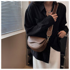 Vintage Crossbody Shoulder Bag for Women - PU Leather Saddle Phone Messenger Bag Coffee Brown