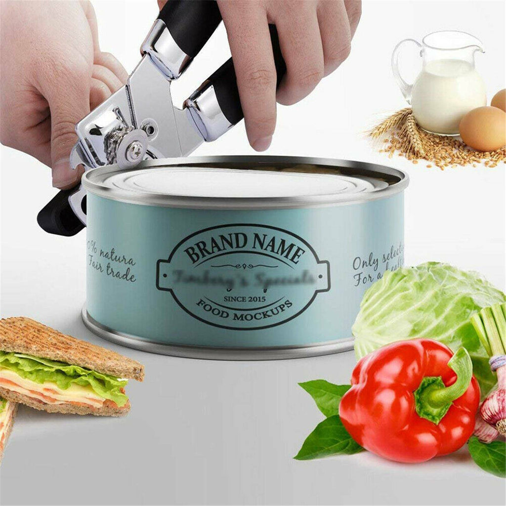 2PCS Stainless Steel Can and Bottle Opener - Manual Heavy Duty 3 in 1 Kitchen Opener