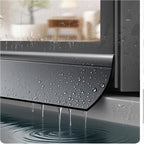 2PCS Window Rain Guard 2m PVC Self Adhesive Drainage Barrier Strip Black