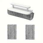 4pcs Window Groove Cleaning Brush Set | Track Cleaner with Handle & Microfiber Cloths