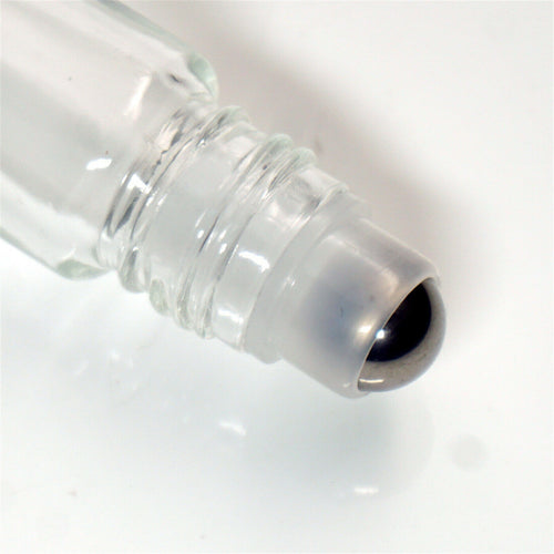 12PCS 10ml Clear Glass Roll On Bottles Set - Essential Oil Roller Bottles with Brush Funnel and Labels