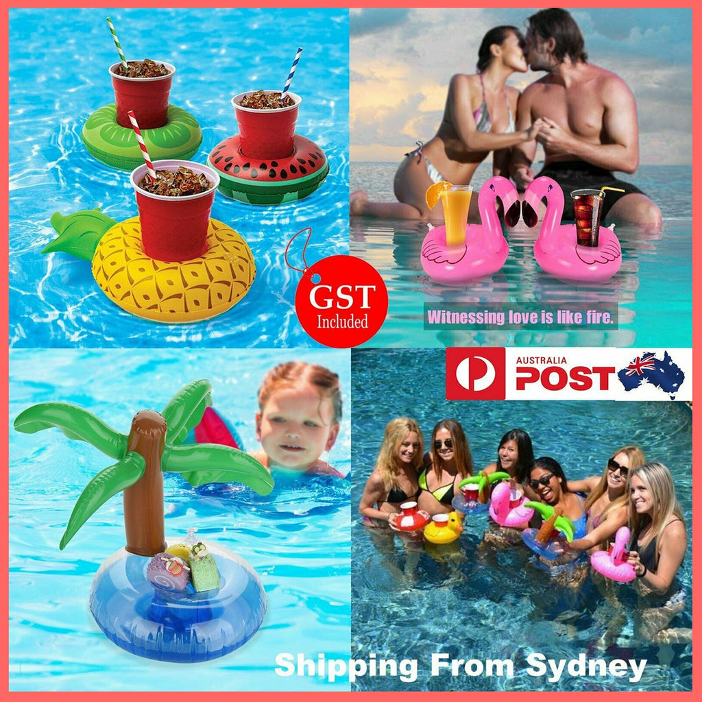 Inflatable Pool Drink Holder – Floating Cup Can Beer Holder for Pool, Beach & Bath Party