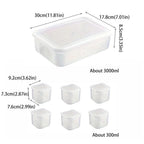 Multifunction Refrigerator Storage Container Set – 6 Small Boxes + 1 Large Fresh Food Organizer