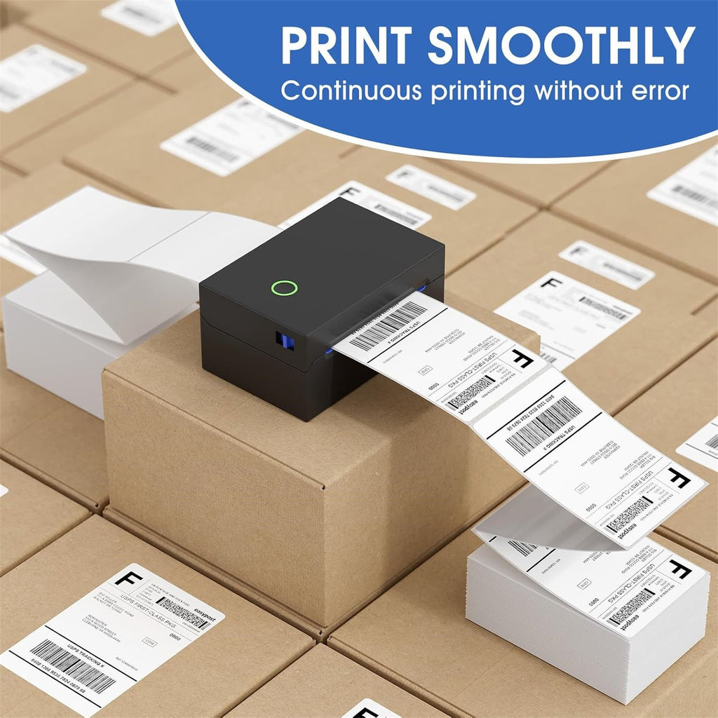 4x6 Thermal Direct Shipping Labels 500 Pack - Fan Fold 100x150mm White Sticker Labels
