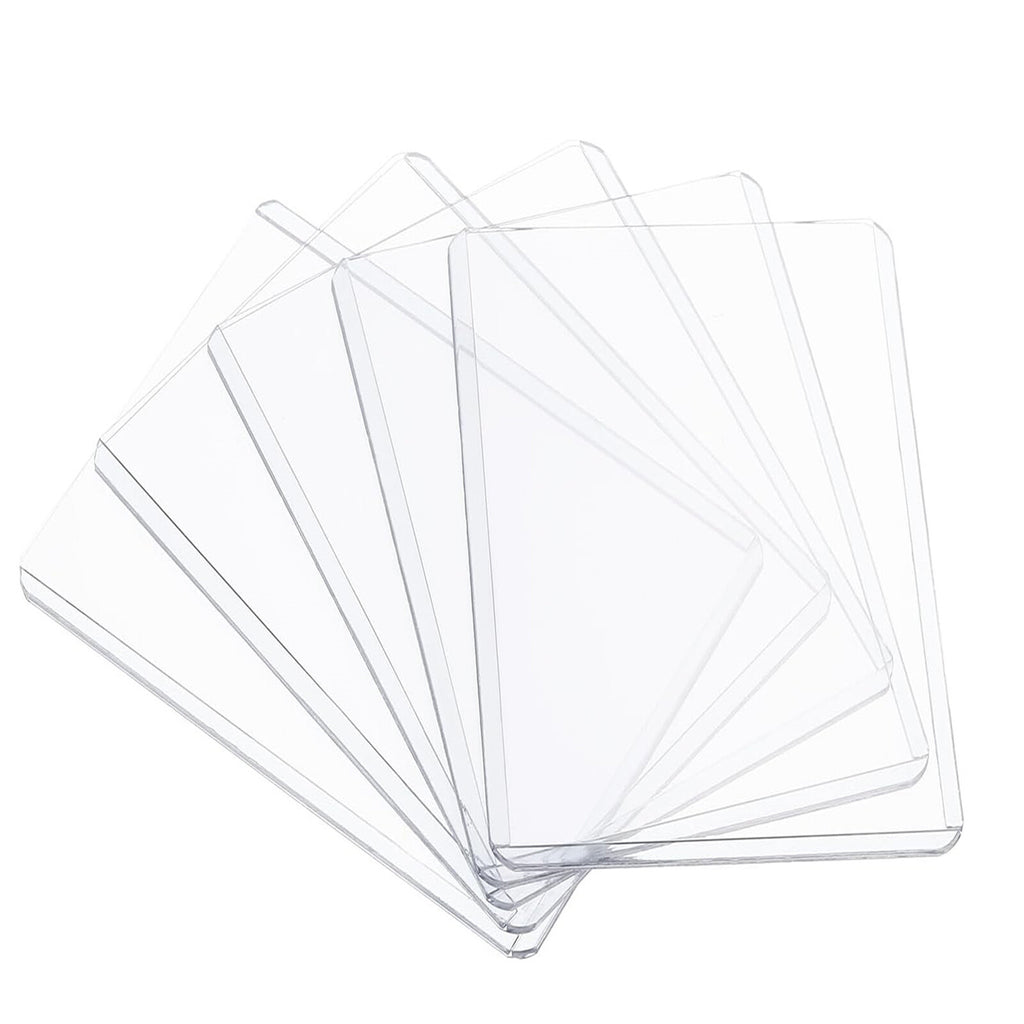 50 Pack 35PT Top Loader Card Holders – Clear Rigid Baseball and Trading Card Protectors