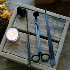 3pcs Stainless Steel Candle Care Tool Set | Wick Trimmer Snuffer & Hook Kit