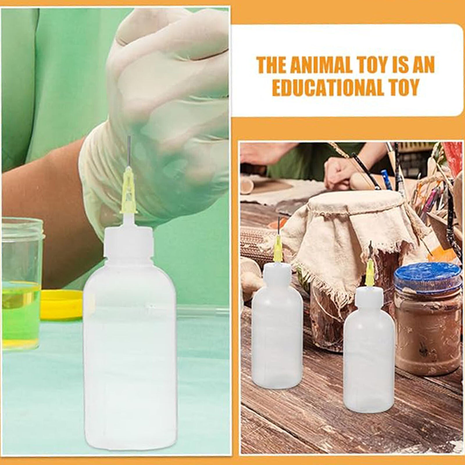 5PCS 50ml Needle Oiler Bottle Precision Glue Applicator Squeeze Dispenser Bottles