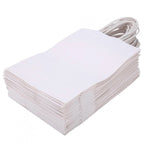 40 Pack Kraft Paper Gift Bags with Handles – Brown, White, Sky Blue and Hot Pink Shopping Carry Bags