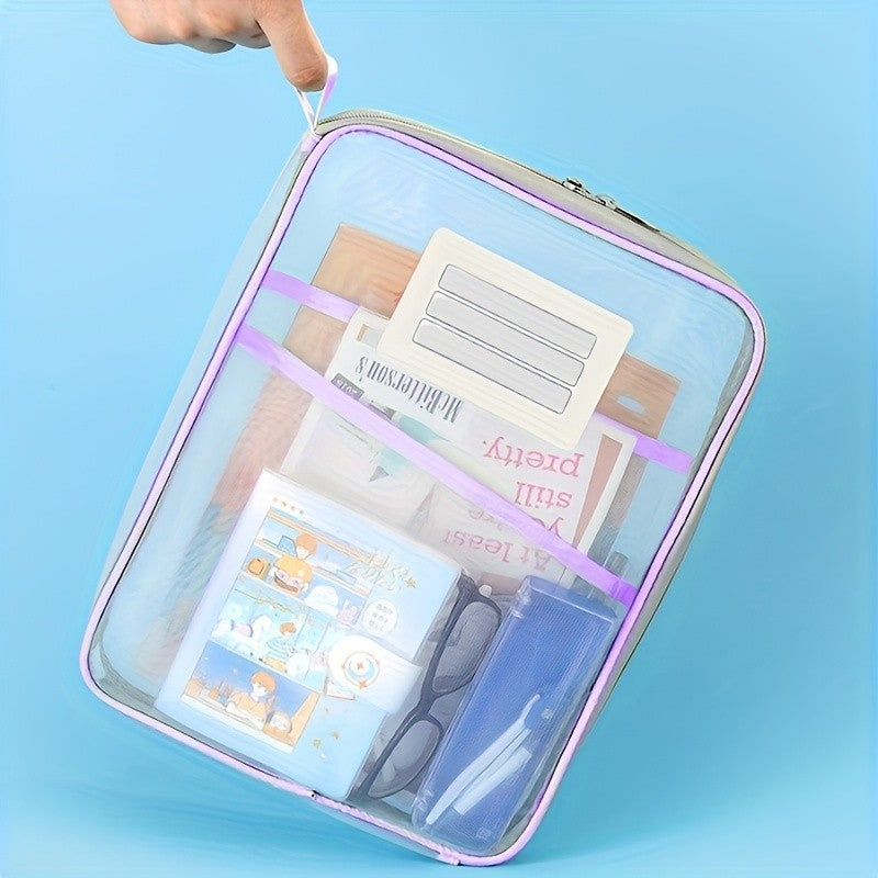 2 Pack A4 Zipper File Folder Document Storage Bags – Large Capacity Nylon Organiser Pouches