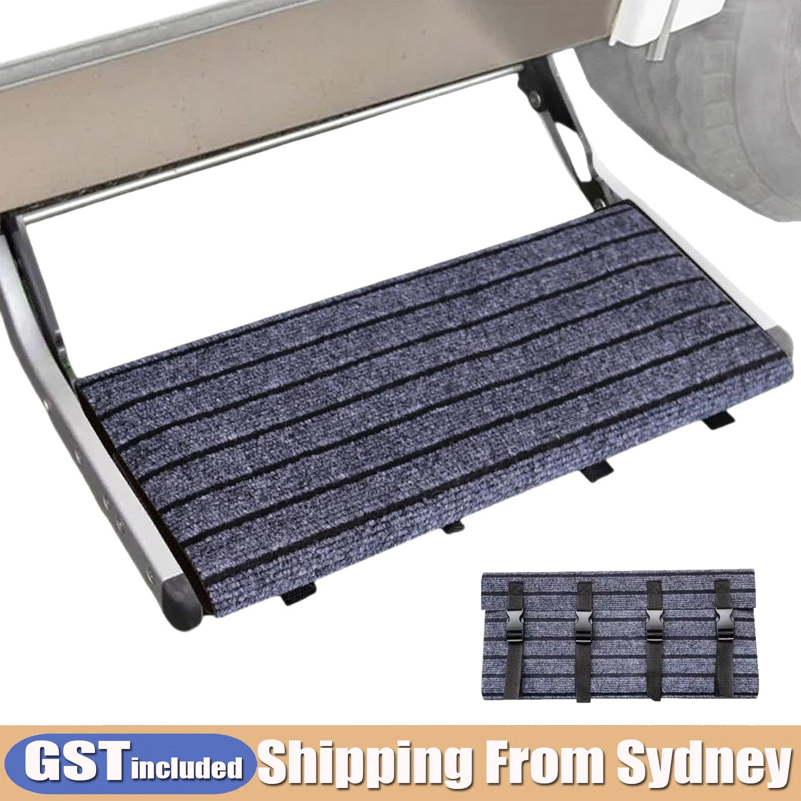 Rv Stair Covers Non-slip 18inch Wide Rv Step Mat Adjustable Heavy Duty adaptable