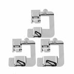 3Pcs Wide Rolled Hem Presser Foot Set – Snap On Hemmer Feet for Domestic Sewing Machines