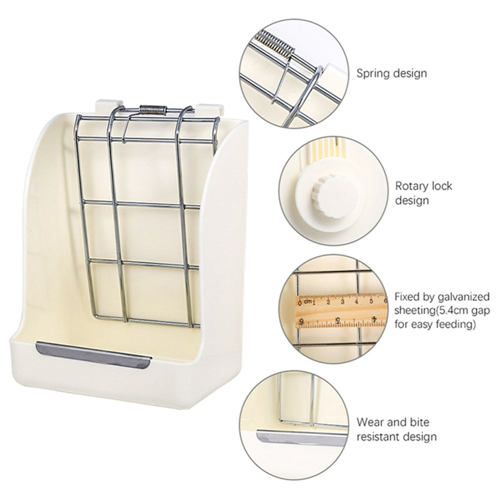 Rabbit Hay Feeder Corner Rack | Small Animal Hay Holder for Guinea Pig Hamster Cage